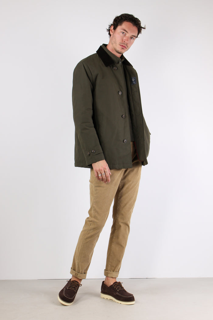 Cappotto Morning Corto Canvas Militare