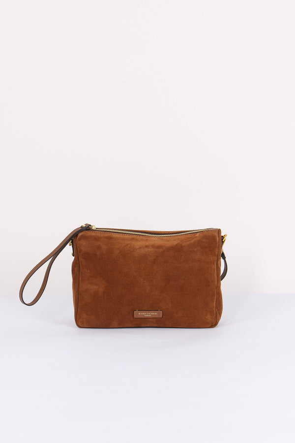Nora Pouch Pochette Suede Cognac