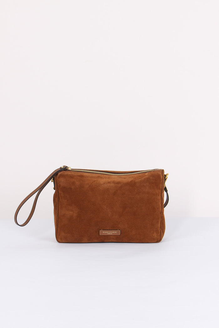 Nora Pouch Pochette Suede Cognac