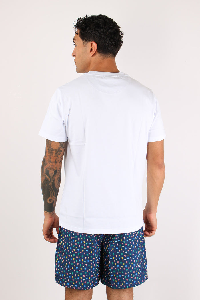 T-shirt Taschino Fantasia Bianco/giallo-5