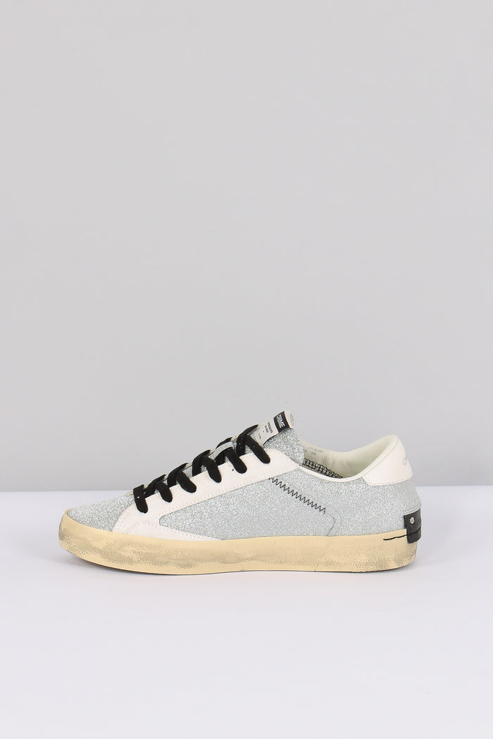 Sneakers Distressed Metal Kiss Argento-6