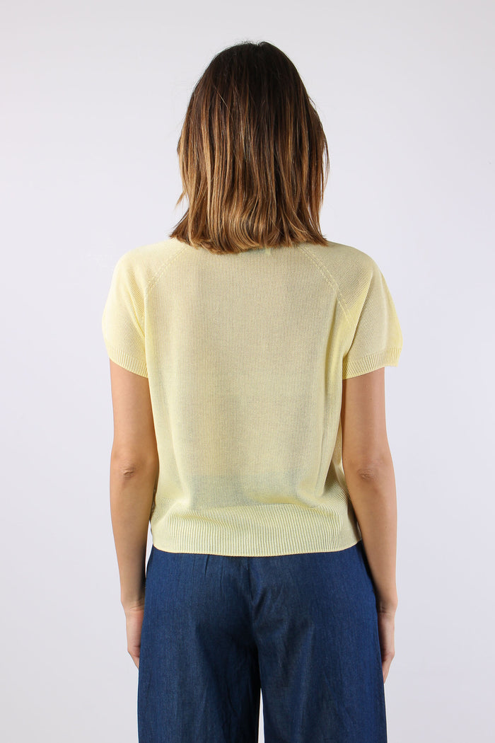 Maglia M/m Filo Cotone Giallo-4