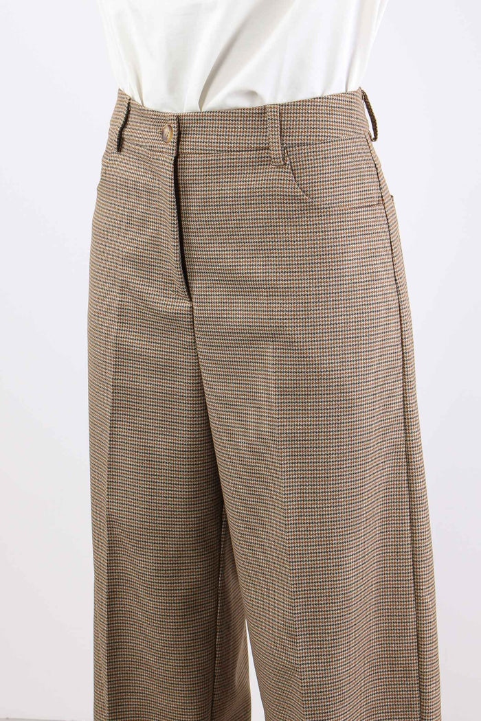 Pantalone Balloon Pied De Poul Cammello/nero-6