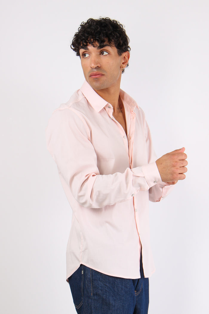 Sport Camicia Basica Rosa-2