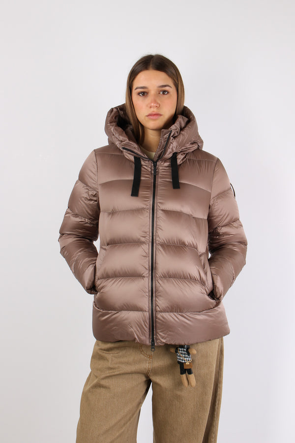 Piumino Nylon Cangiante Taupe-2