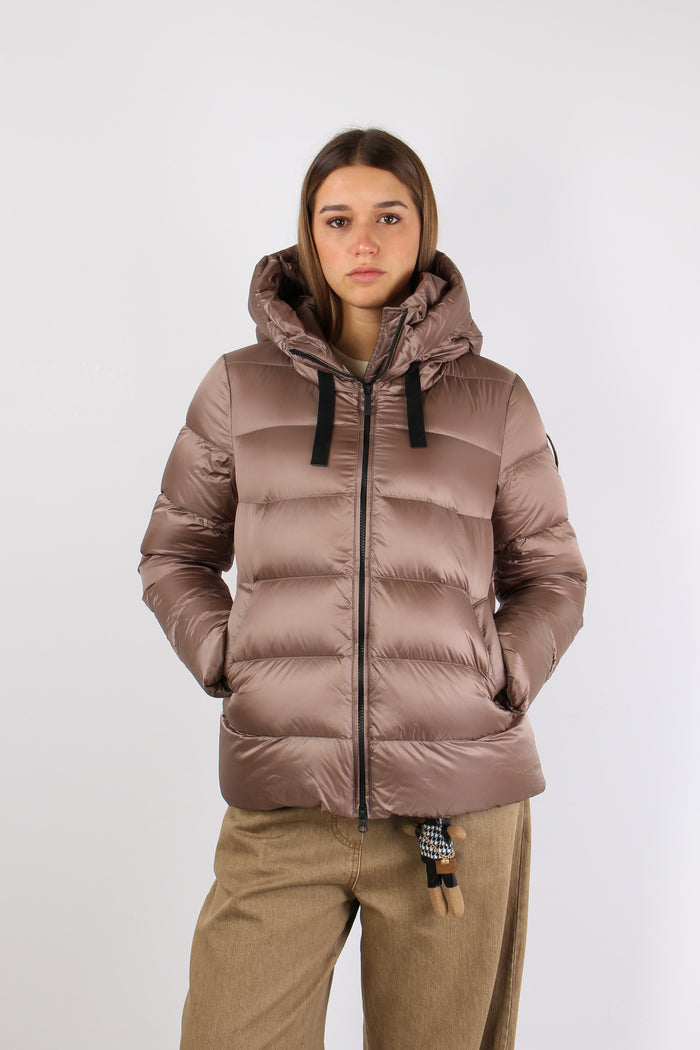 Piumino Nylon Cangiante Taupe-2