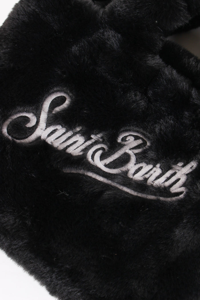 Borsa Mano Pelliccia Nero-5