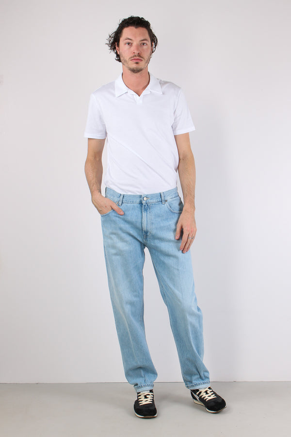 Ervin Denim Gamba Morbida Denim Chiaro