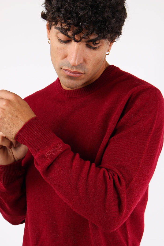 Girocollo Lambswool Bordeaux-7