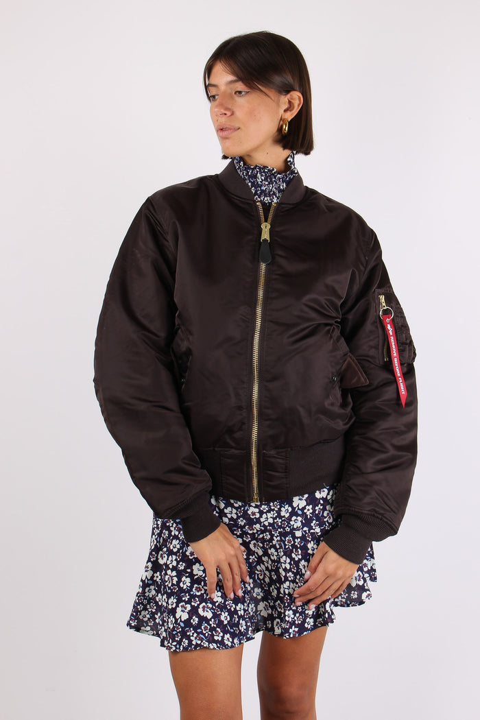Heritage Bomber Jacket Nylon Hunter Brown-2