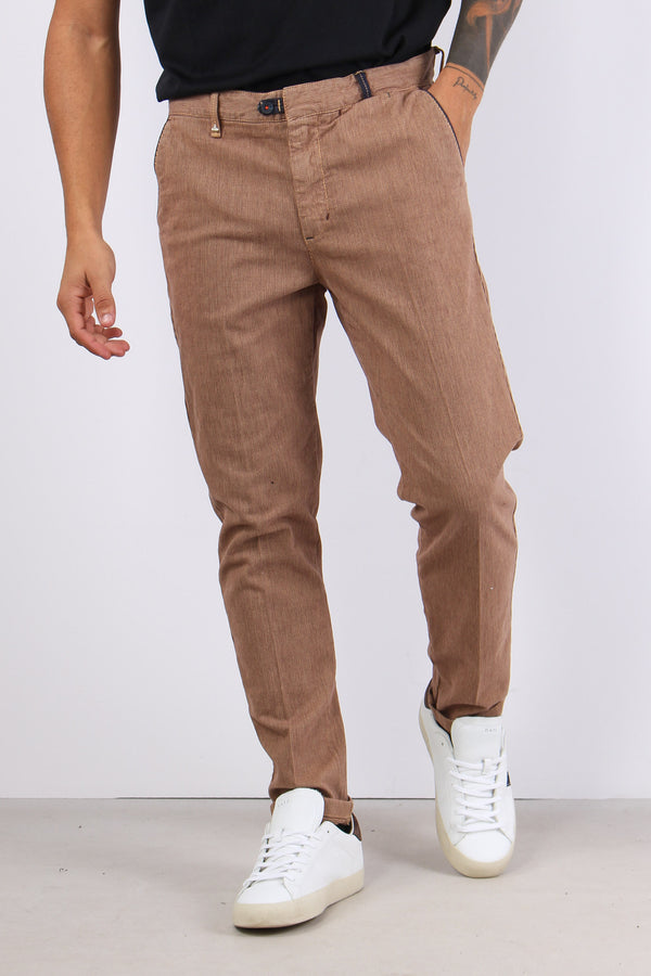 Pantalone Chino Profilo Tasca Sabbia-2