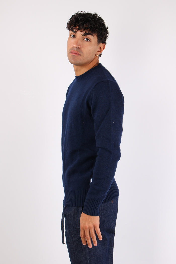 Maglia Girocollo Lambswool Inchiostro-4