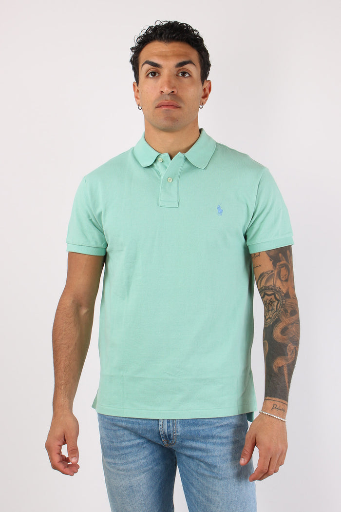 Polo Rete Slim Fit Celadon