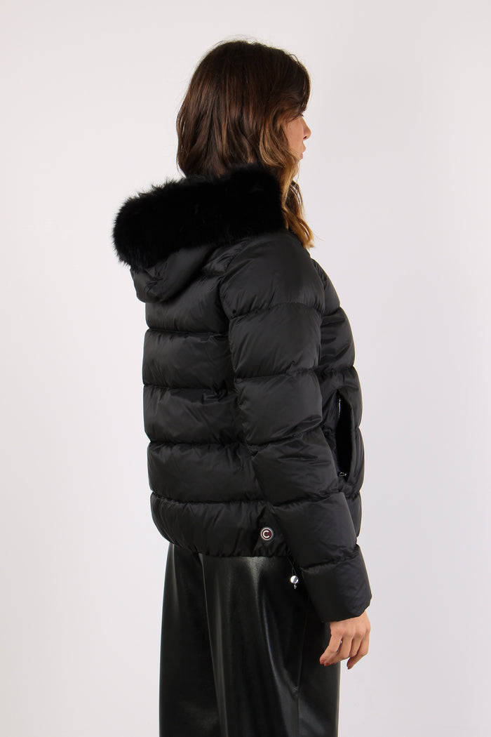 Piumino Over Ecopelliccia Nero-6