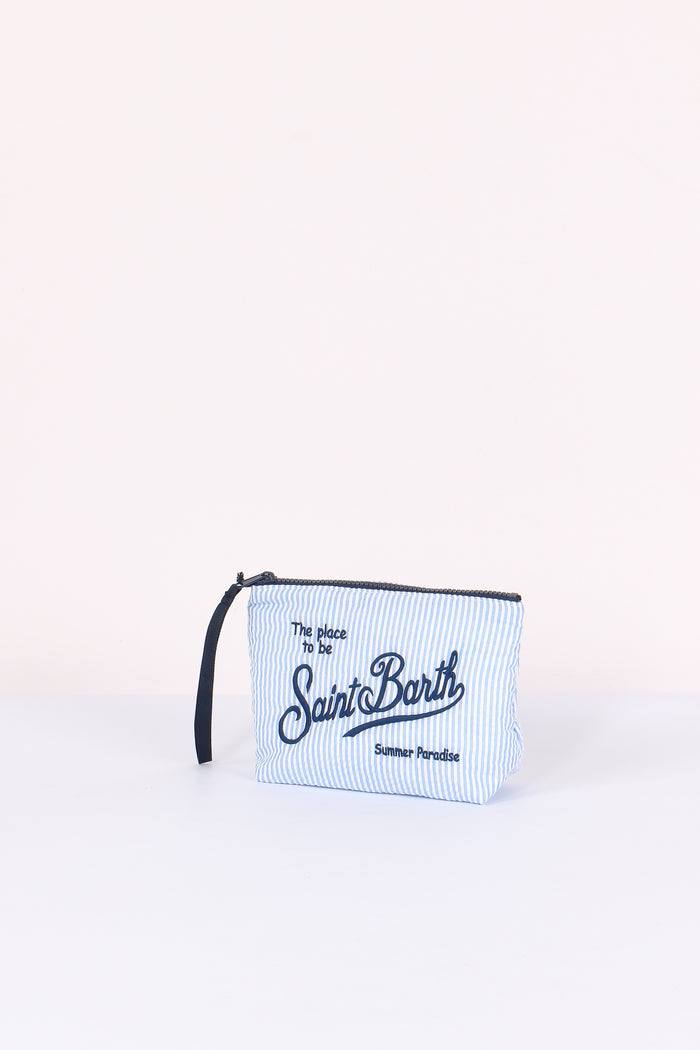 Aline Pochette Righe Azzurro/bianco-2