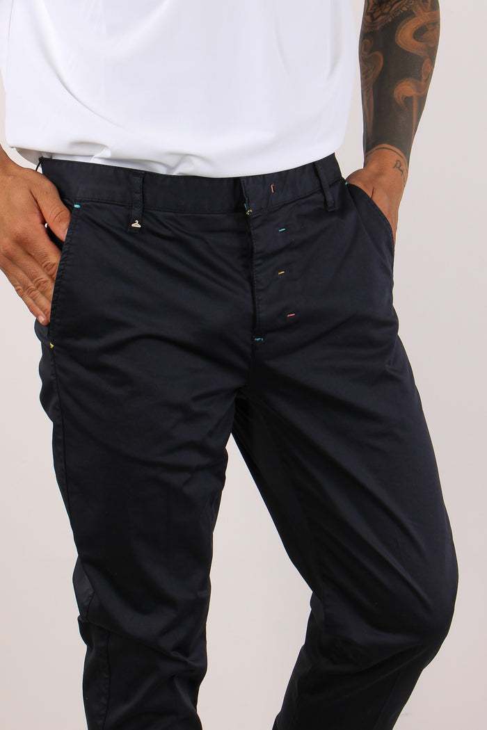 Pantalone Chino Rasatello Blu-6