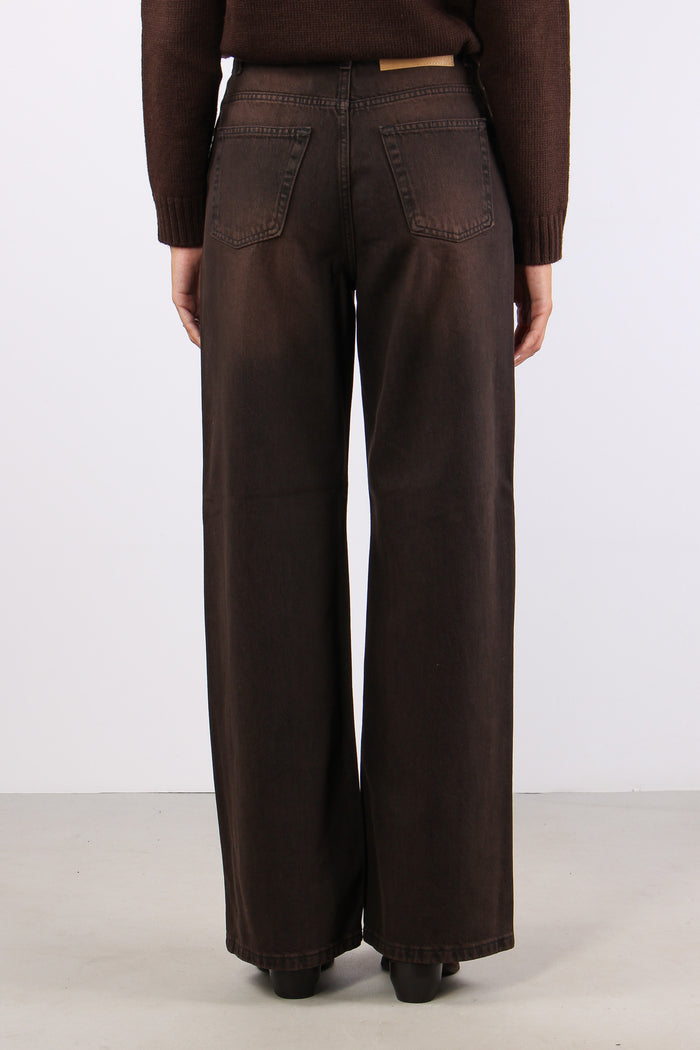 Selene Pantalone Palazzo Tencel Brown-3