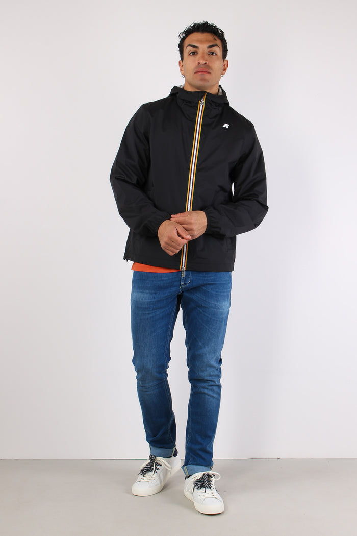 Giubbotto Cappuccio Stretch Black Pure-3