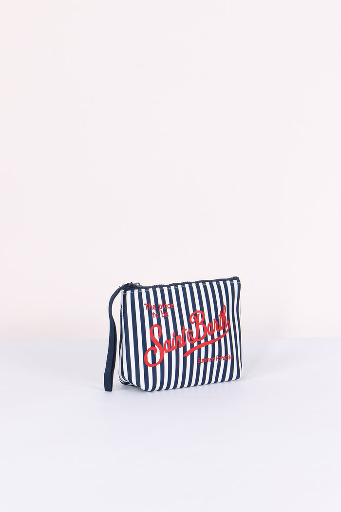 Aline Pochette Righe Blu/bianco-4