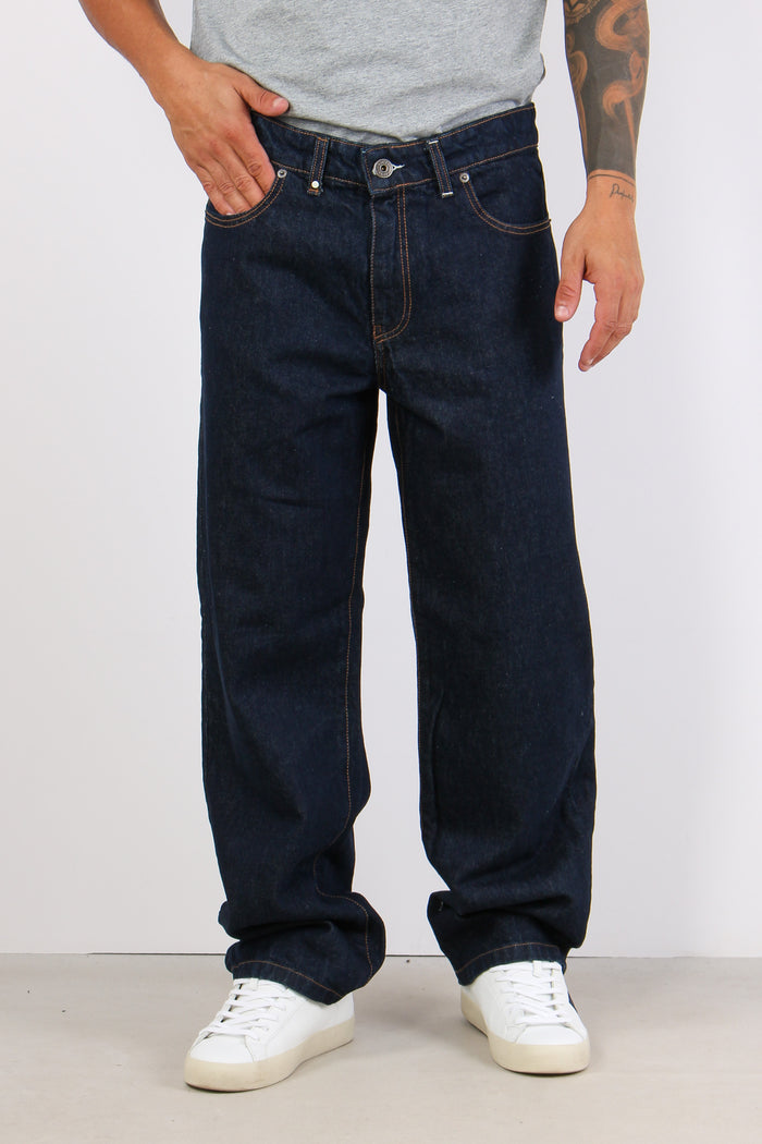 Jeans 5 Tasche Dritto Dark Blue-2