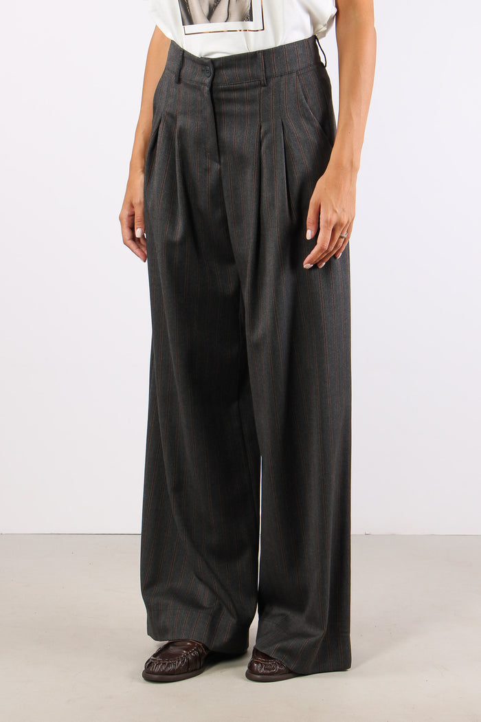 Pantalone Pences Gessato Grigio/ruggine-3