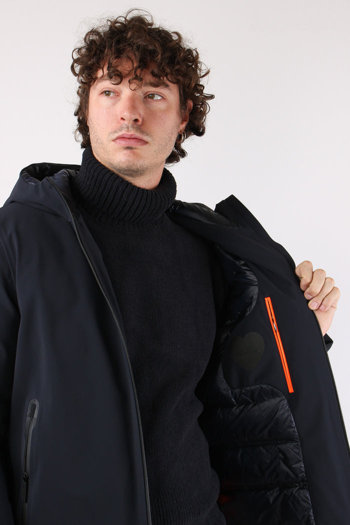 Giubbotto Tecnico Cappuccio Blue Black-4