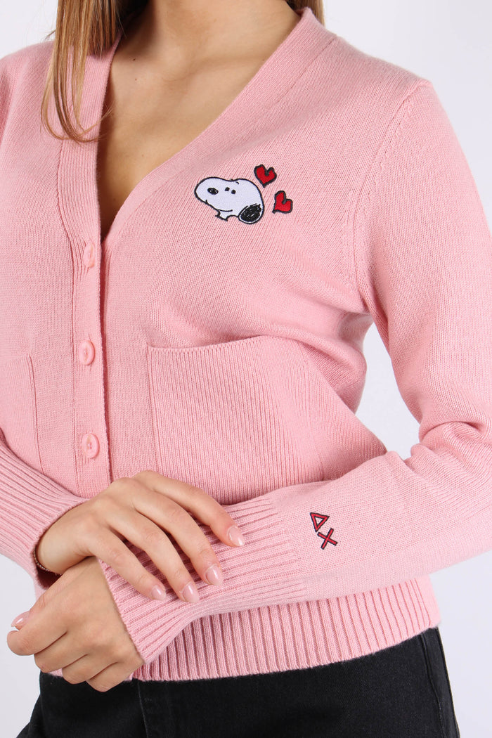Cardigan Ricamo Dietro Rosa-7
