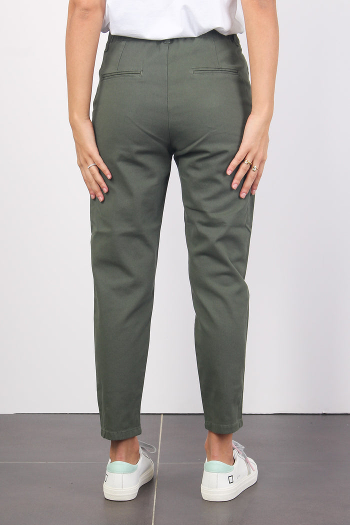 Pantalone Coulisse Verde Militare-4