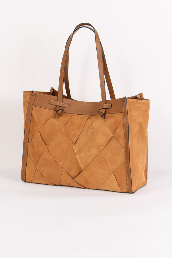 Shopping Pelle Intrecciata Caramello-2