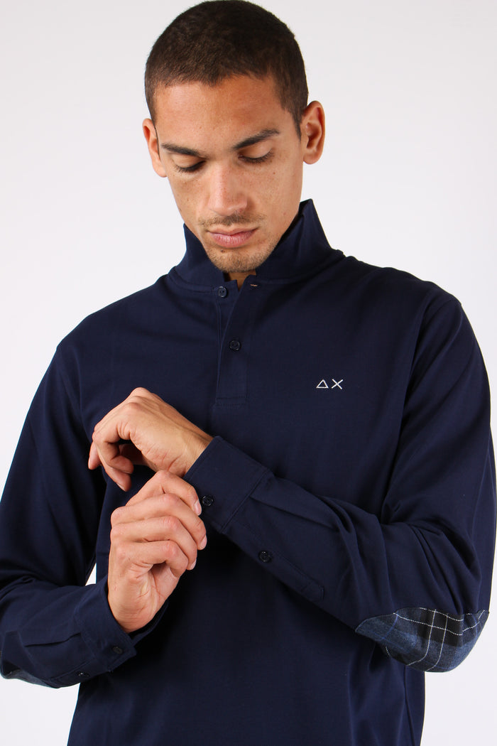 Polo Ml Toppa Contrasto Navy Blue-3