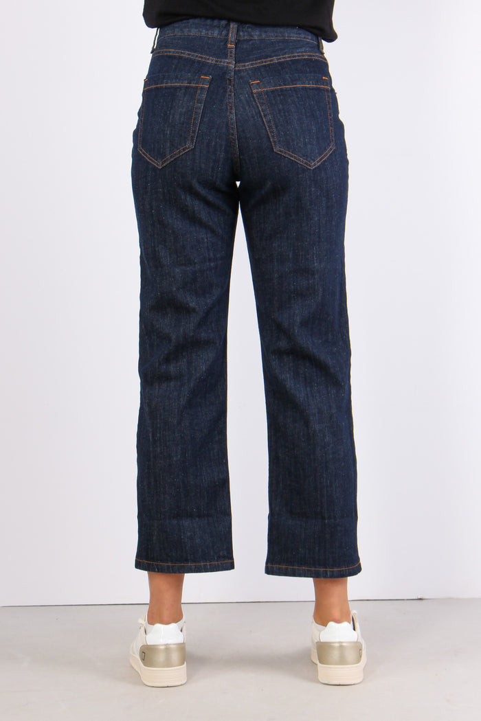 Denim Gamba Dritta Risvolto Denim-6