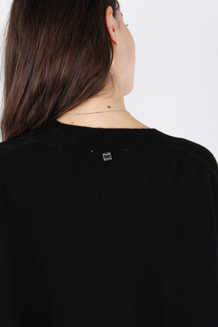 Maglia Scavo V Viscosa Nero-7