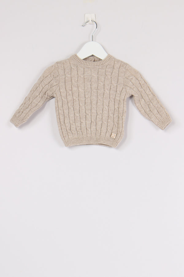 Pullover Treccia Cardato Beige