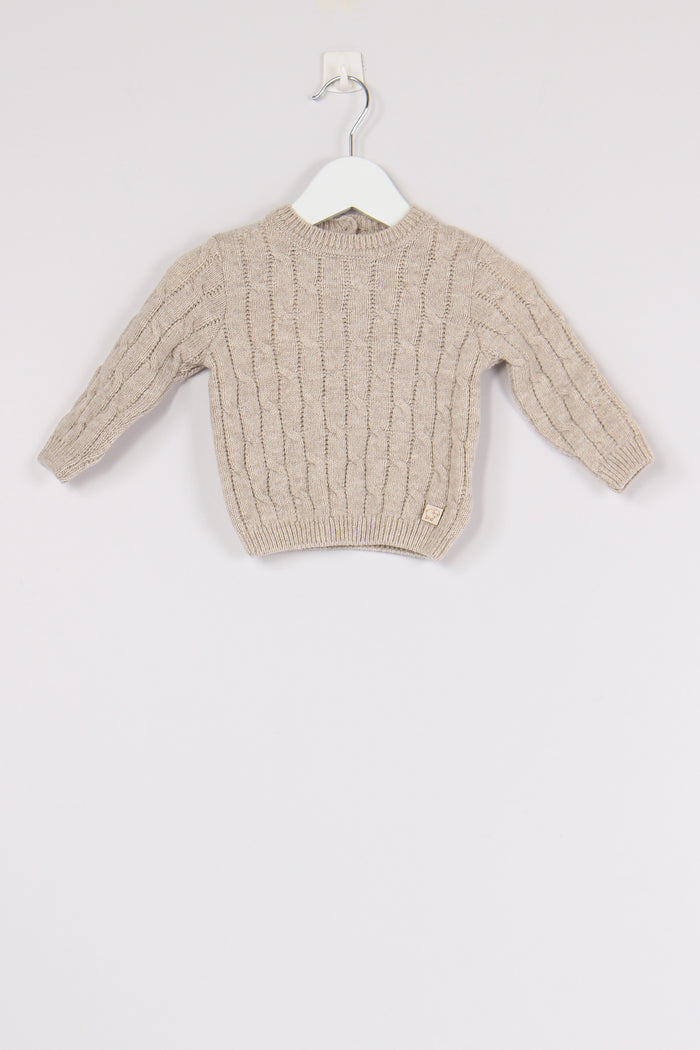 Pullover Treccia Cardato Beige