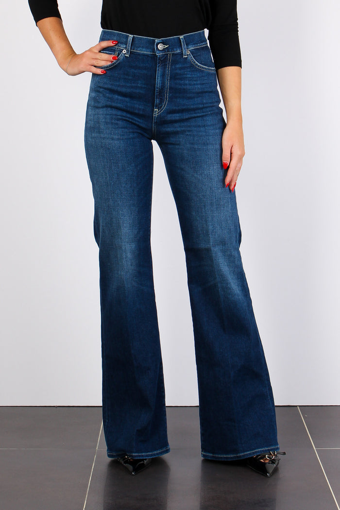 Amber Denim Palazzo Denim Medio-4