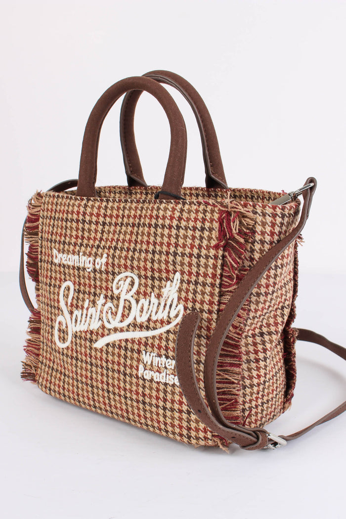 Shopping Lana Pied De Poule Rosso/beige-4