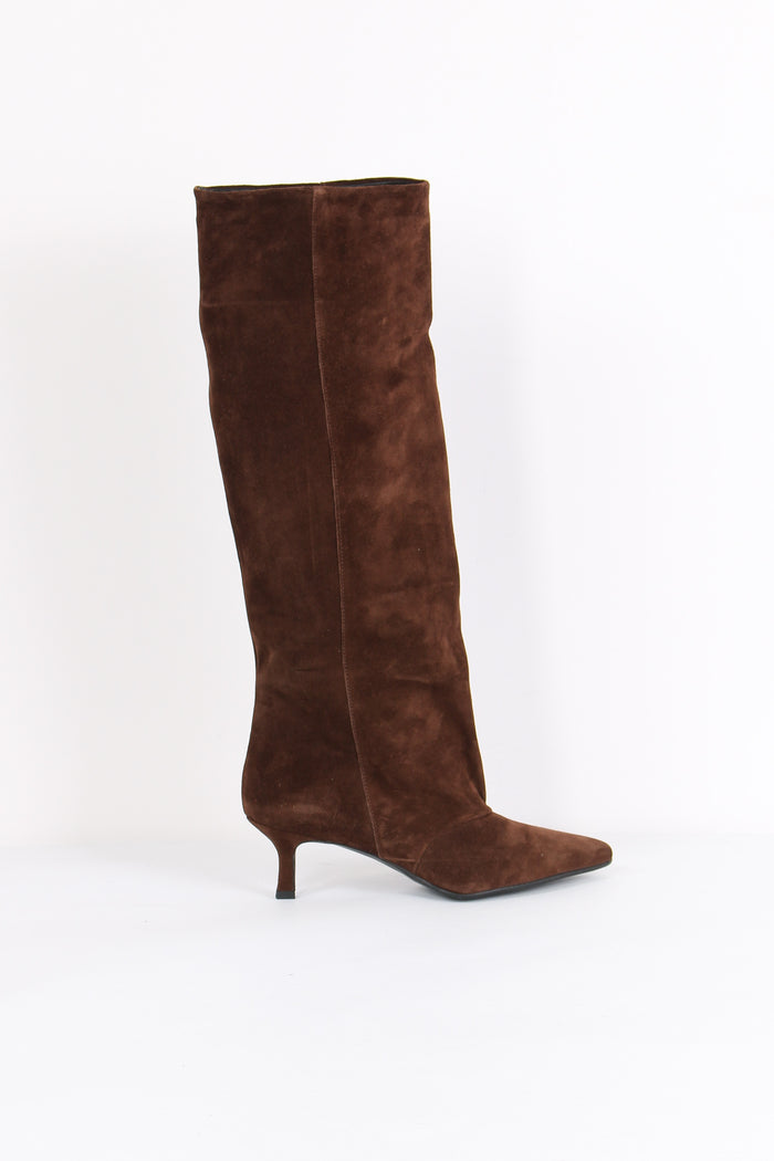 Stivale Camoscio Tacchetto Moro