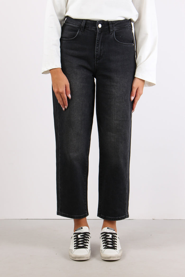 Denim Cropped Stretch Denim Nero-2