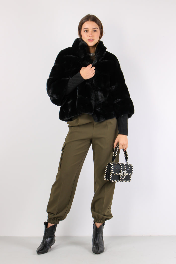 Marila Pelliccia Corta Manicot Black