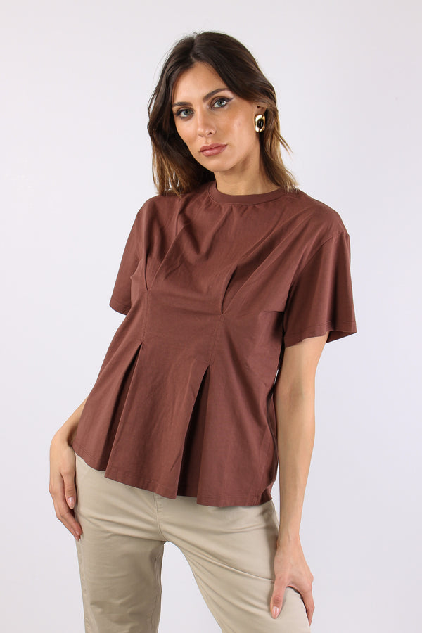 T-shirt Clessidra Riprese Malva-2