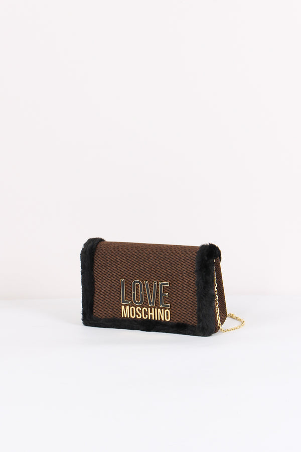 Tracolla Ecopelliccia Nero/cuoio-2