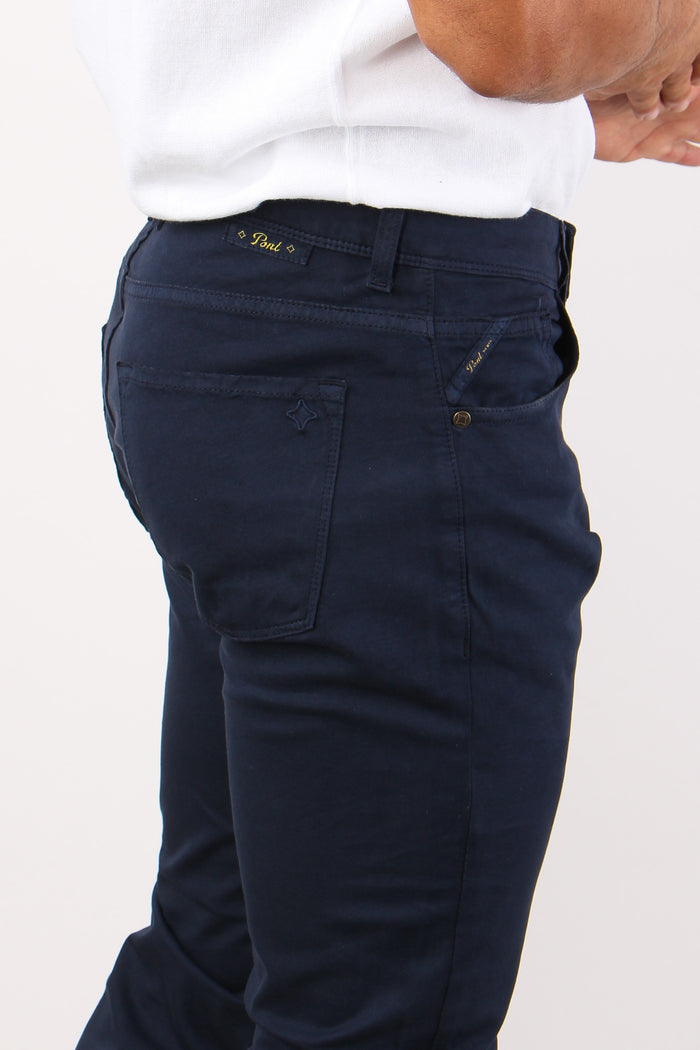 Pantalone Gabardina Modal Blu-6