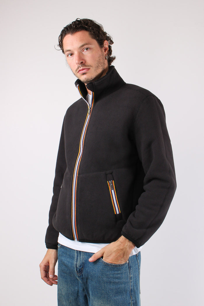 Felpa Teddy Reversibile Collo Black/p-black P-4