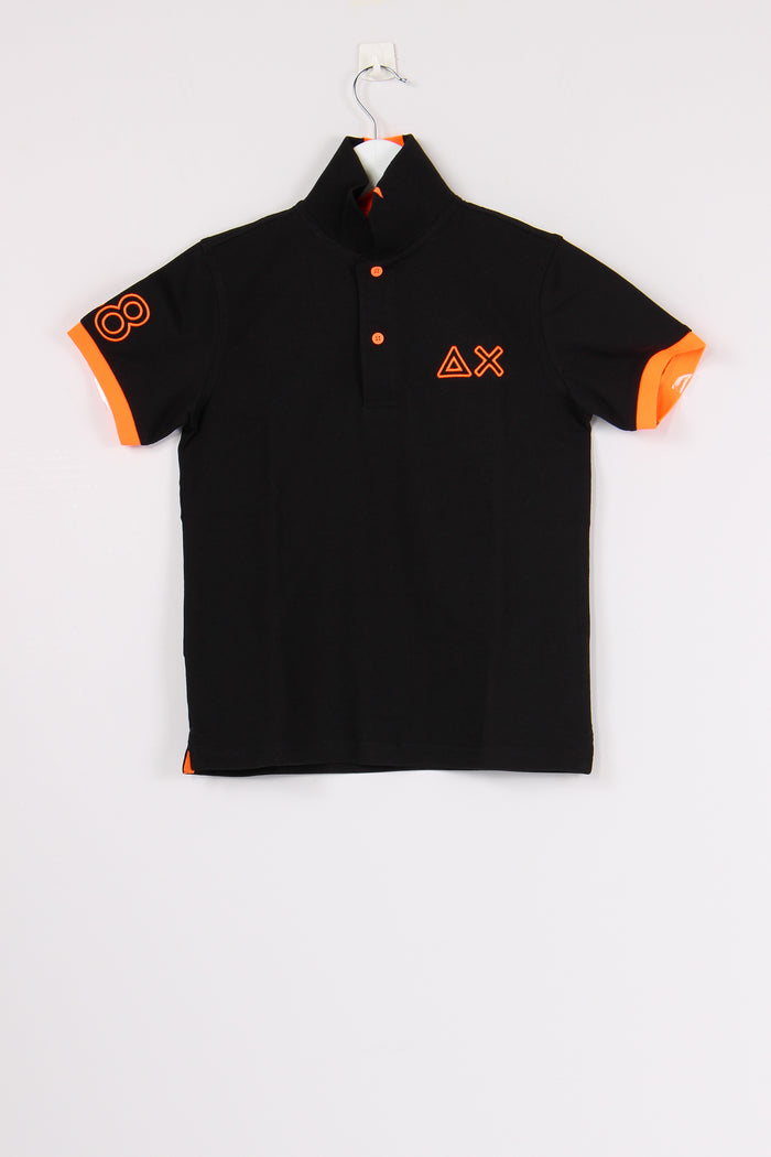 Polo Piquet Profilo Fluo Nero