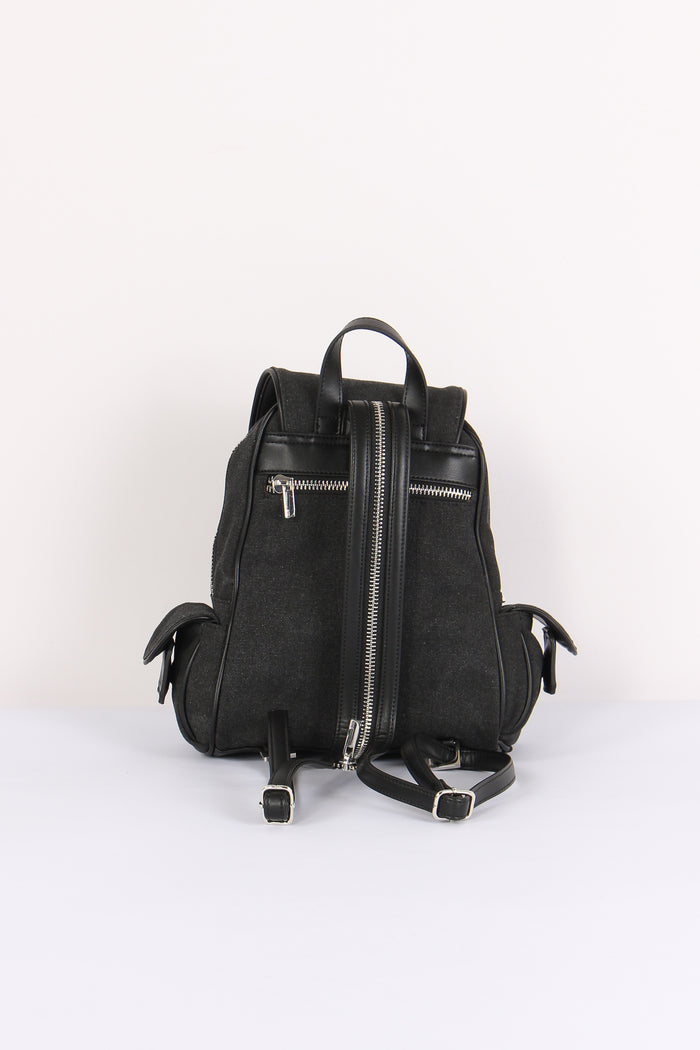 Zaino Denim Logo Black-4