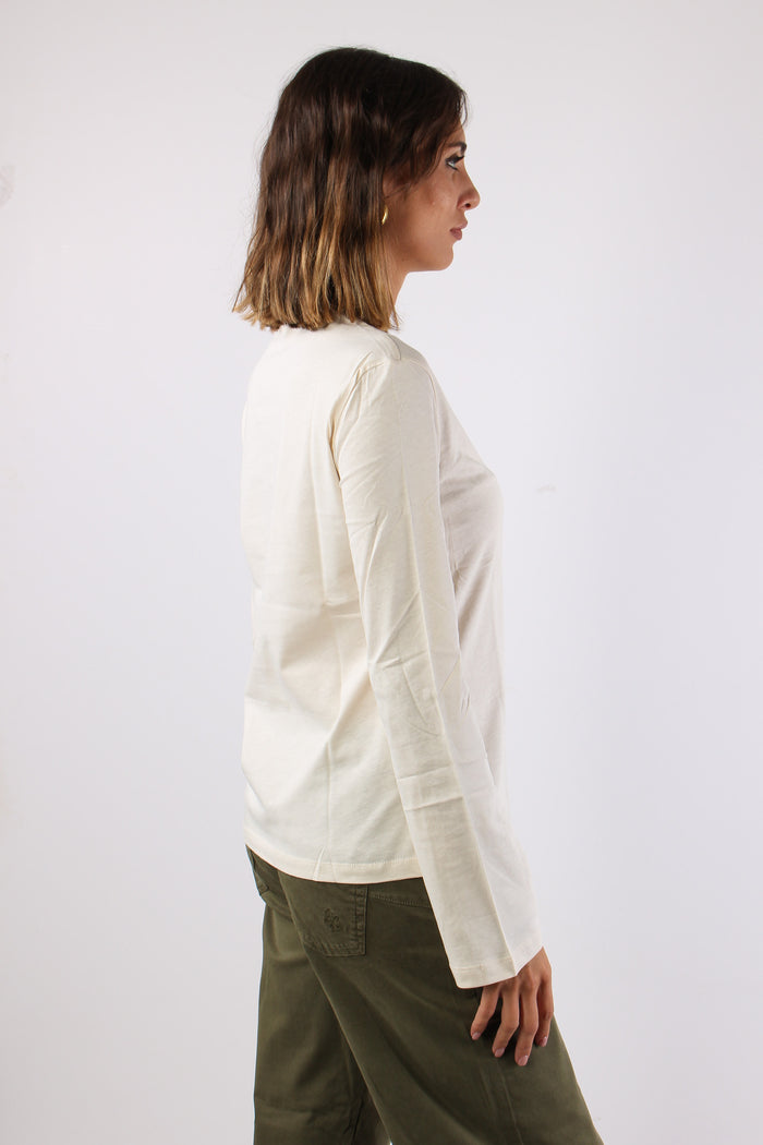 T-shirt M/l Mini Logo Alabastro-6