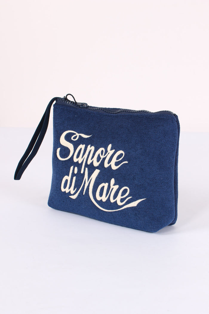 Aline Pochette Stampa Blu-3