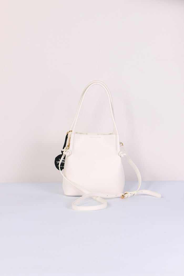 Tote Bag Mini Manici Sottili Bianco Ottico-5