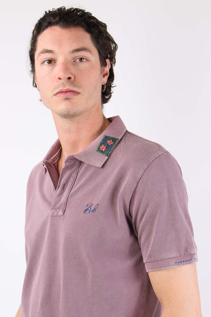 Polo Piquet Patch Prugna-6