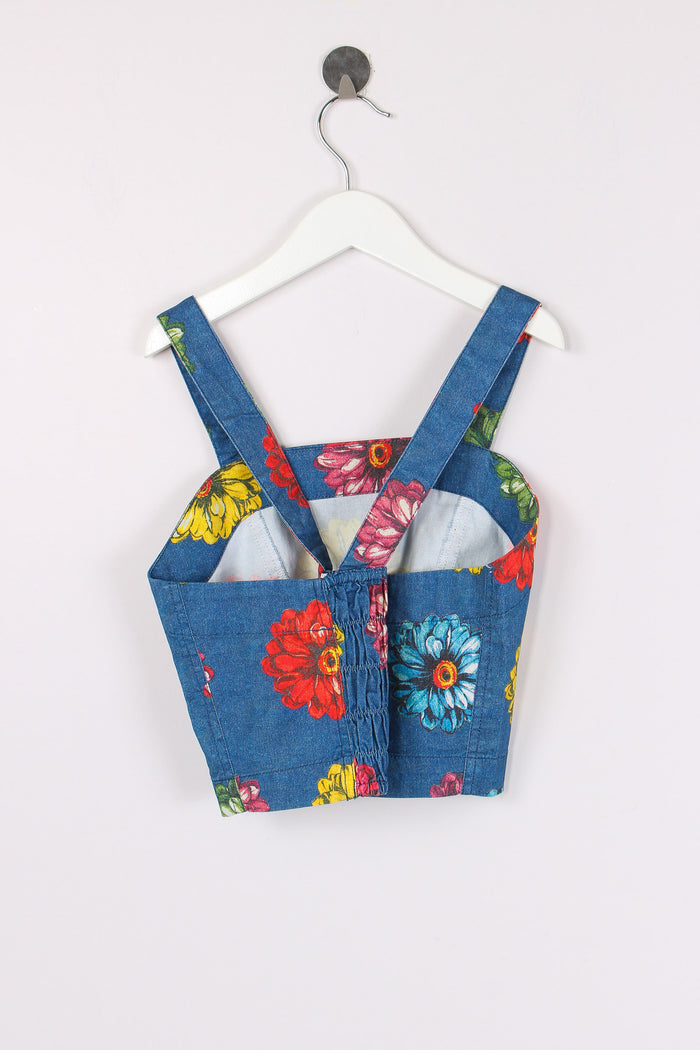 Top Fiore Dipinto Denim-2